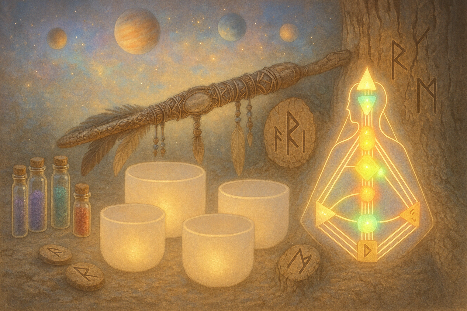 Mellomlyse mystisk scene 2